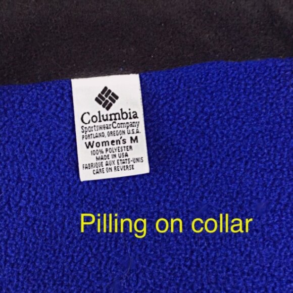 Vintage Columbia Fleece 1/4 Zip Jacket Womens Medium Sweatshirt Pullover Blue - Picture 6 of 6
